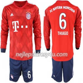 Fotbalový Dres FC Bayern Mnichov Thiago 6 Dětské Domácí 2018/19 Dlouhý Rukáv